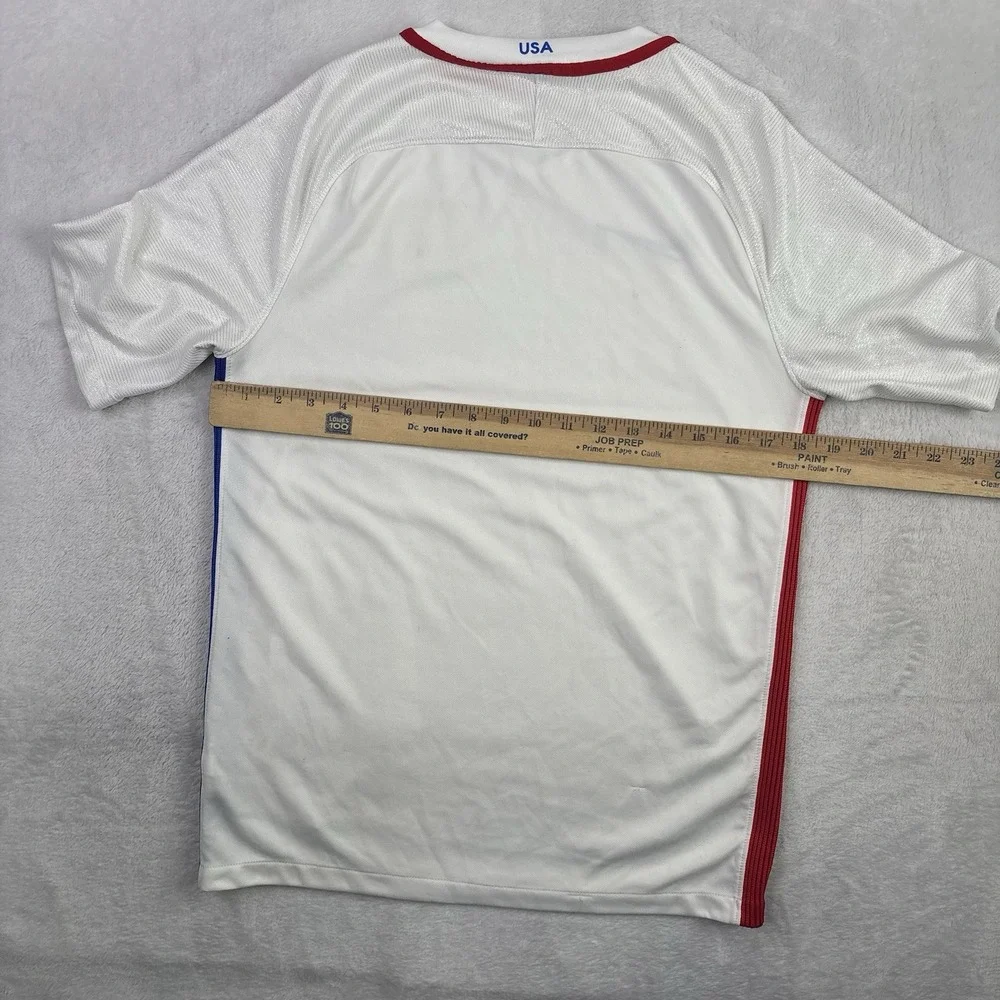 Nike Dri-Fit Stadium USA 2016 White Soccer Jersey Olympic Men's Small Stains